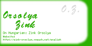 orsolya zink business card
